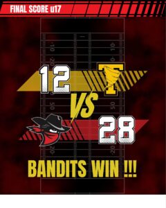 Mehr über den Artikel erfahren Auswärtssieg für die Mannheim Bandits U17! 🏈