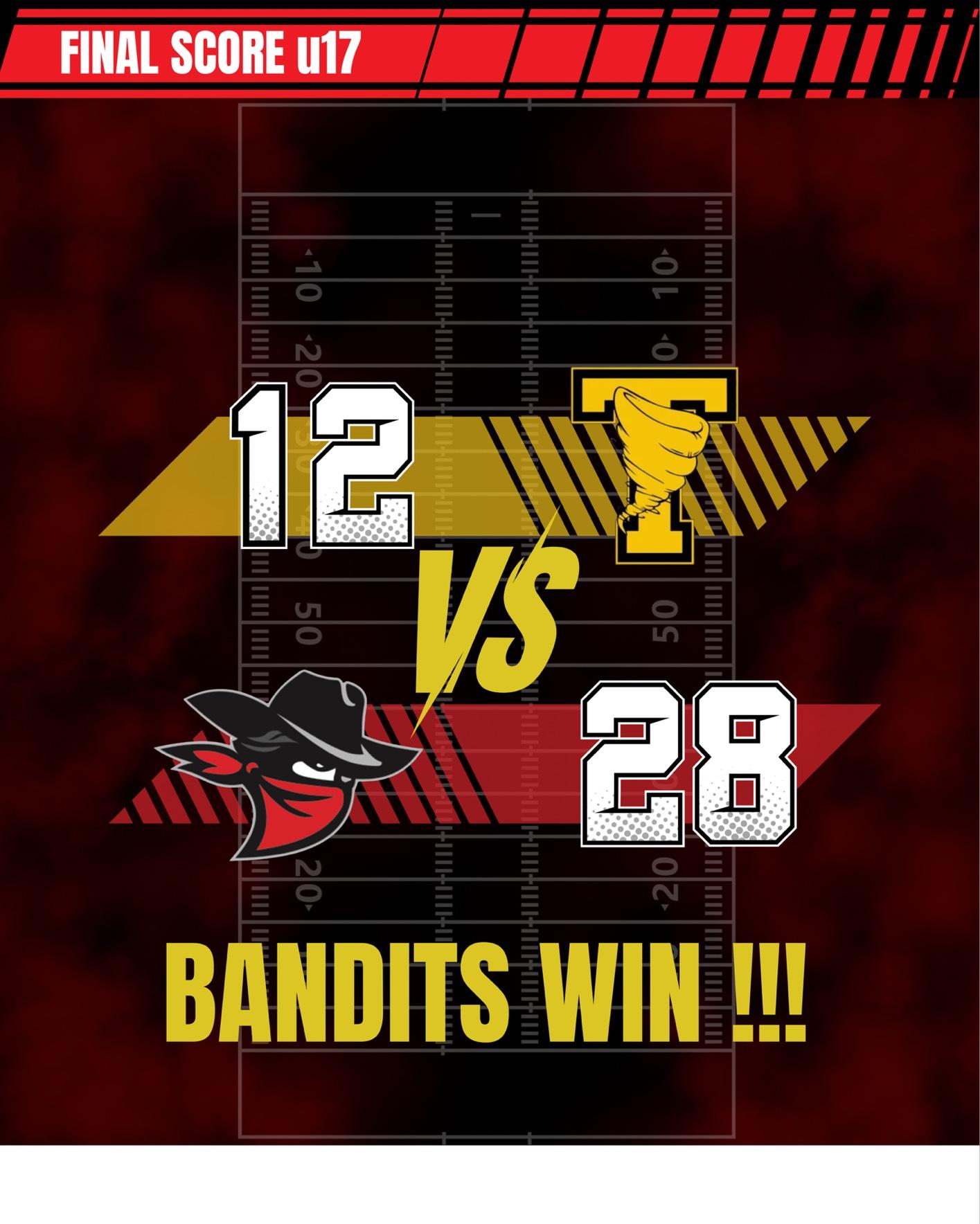 Mehr über den Artikel erfahren Auswärtssieg für die Mannheim Bandits U17! 🏈